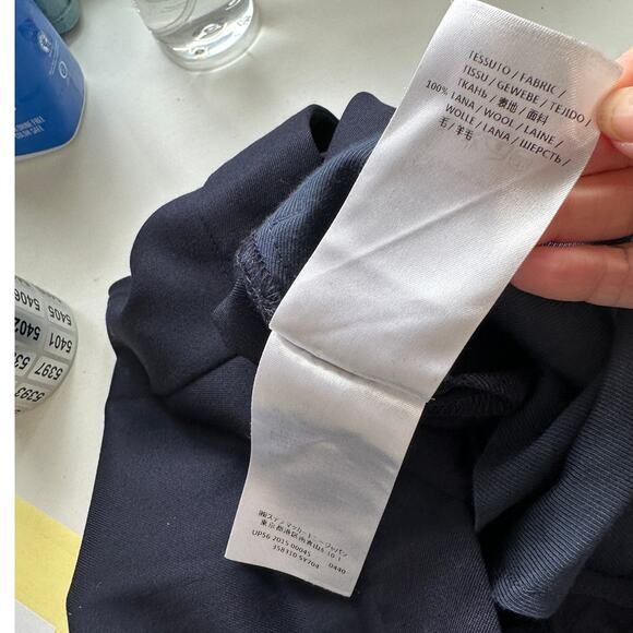 Stella McCartney Navy Vivian Wool Tapered Leg Zip Ankle Trouser Pant 40 / M - Picture 13 of 16